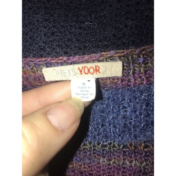 Anthropologie Fiets Voor Cotton/Alpaca Blend Long Sleeve Cardigan Sweater Size M - Picture 7 of 8